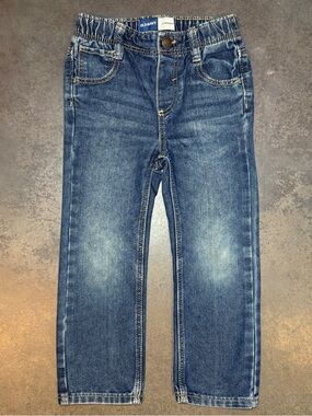 Old Navy Boys Jeans 3T | Straight Fit | Elastic Waist | Snap Closure